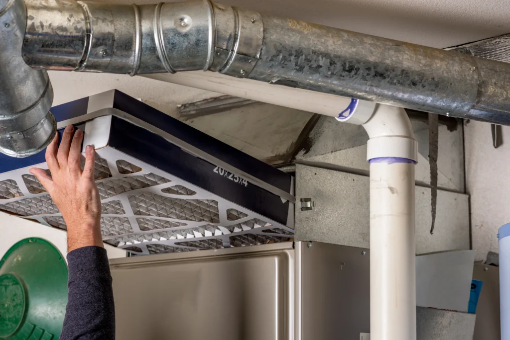 man doing furnace tune up in Spokane